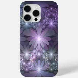Bloembed trendy glanzende abstracte fractal kunst iPhone 15 pro max hoesje