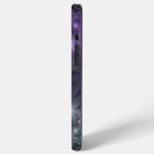 Bloembed trendy glanzende abstracte fractal kunst iPhone hoesje (Linkerkant)