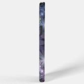 Bloembed trendy glanzende abstracte fractal kunst iPhone hoesje (Rechterkant)