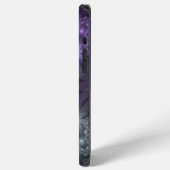 Bloembed trendy glanzende abstracte fractal kunst iPhone hoesje (Linkerkant)