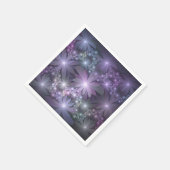 Bloembed trendy glanzende abstracte fractal kunst servet (Hoek)