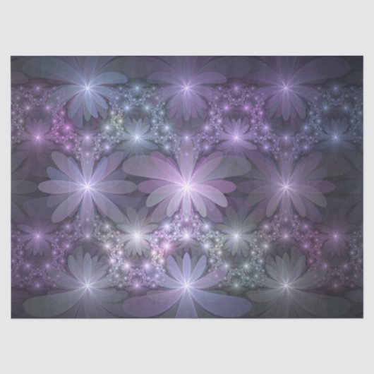 Bloembed trendy glanzende abstracte fractal kunst tissuepapier (Voorkant)