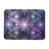 Bloembed Trendy Glanzende Abstracte Fractale Kunst Magneet (Horizontaal)