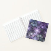 Bloembed Trendy Glanzende Abstracte Fractale Kunst Notitieboek (Binnen)