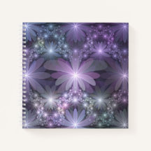 Bloembed Trendy Glanzende Abstracte Fractale Kunst
