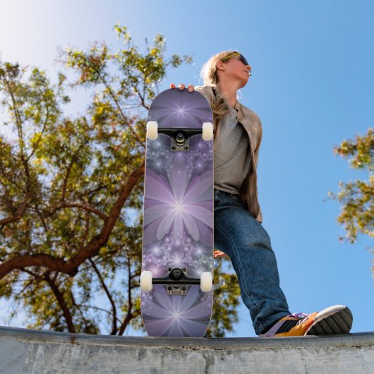 Bloembed Trendy Glanzende Abstracte Fractale Kunst Persoonlijk Skateboard (Buiten 1)