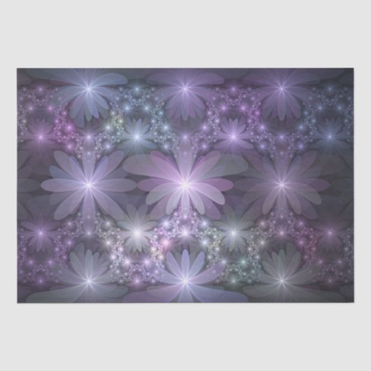 Bloembed Trendy Glanzende Abstracte Fractale Kunst Tissuepapier (Voorkant)