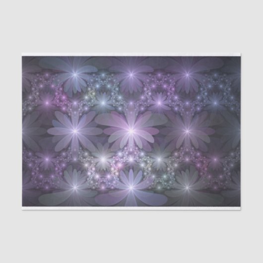 Bloembed Trendy Glanzende Abstracte Fractale Kunst Tissuepapier (Voorkant)