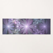 Bloembed Trendy Glanzende Abstracte Fractale Kunst Yogamat (Voorkant (horizontaal))