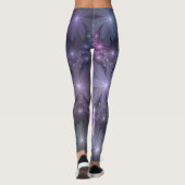 Bloembed van bloemen trendy glanzende abstracte fr leggings (Achterkant)