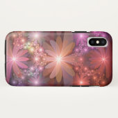 Bloembed van kleurrijke glanzende abstracte fracta Case-Mate iPhone case (Achterkant (horizontaal))