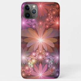 Bloembed van kleurrijke glanzende abstracte fracta Case-Mate iPhone case