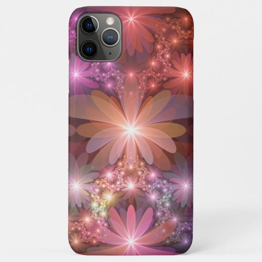 Bloembed van kleurrijke glanzende abstracte fracta Case-Mate iPhone case (Achterkant)
