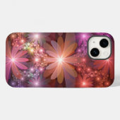 Bloembed van kleurrijke glanzende abstracte fracta Case-Mate iPhone case (Achterkant (horizontaal))