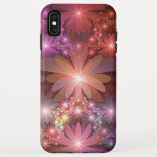 Bloembed van kleurrijke glanzende abstracte fracta Case-Mate iPhone case