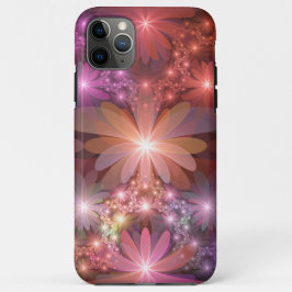 Bloembed van kleurrijke glanzende abstracte fracta Case-Mate iPhone case