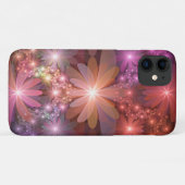 Bloembed van kleurrijke glanzende abstracte fracta Case-Mate iPhone case (Achterkant (horizontaal))
