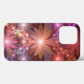 Bloembed van kleurrijke glanzende abstracte fracta Case-Mate iPhone case (Achterkant (horizontaal))