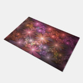 Bloembed van kleurrijke glanzende abstracte fracta deurmat (Schuin)