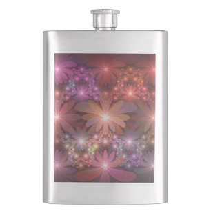 Bloembed van kleurrijke glanzende abstracte fracta flacon
