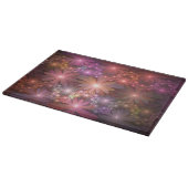 Bloembed van kleurrijke glanzende abstracte fracta snijplank (Hoek)
