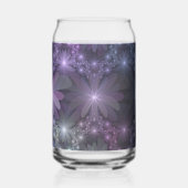 Bloembed van trendy glanzende abstracte fractal ku blikvorm glas (Achterkant)