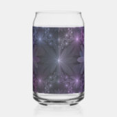 Bloembed van trendy glanzende abstracte fractal ku blikvorm glas (Rechts)