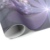Bloembed van trendy glanzende abstracte fractal ku cadeaupapier (Rol Hoek)