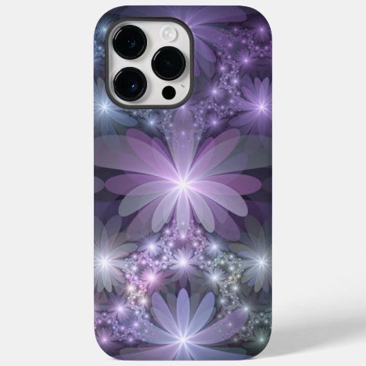 Bloembed van trendy glanzende abstracte fractal ku Case-Mate iPhone case (Achterkant)
