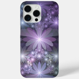 Bloembed van trendy glanzende abstracte fractal ku iPhone 15 pro max hoesje