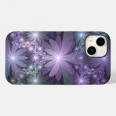 Bloembed van trendy glanzende abstracte fractal ku Case-Mate iPhone case (Achterkant (horizontaal))