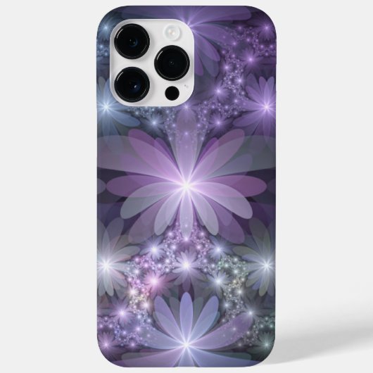 Bloembed van trendy glanzende abstracte fractal ku Case-Mate iPhone case (Achterkant)