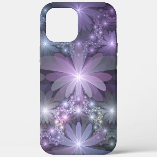 Bloembed van trendy glanzende abstracte fractal ku Case-Mate iPhone case (Achterkant)