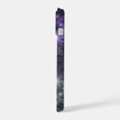 Bloembed van trendy glanzende abstracte fractal ku iPhone 15 case (Linkerkant)