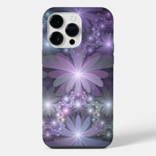 Bloembed van trendy glanzende abstracte fractal ku iPhone 14 pro max hoesje