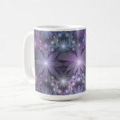 Bloembed van trendy glanzende abstracte fractal ku koffiemok (Voorkant links)