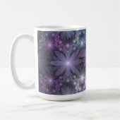 Bloembed van trendy glanzende abstracte fractal ku koffiemok (Links)