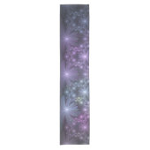 Bloembed van trendy glanzende abstracte fractal ku korte tafelloper (Voorkant)
