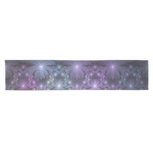 Bloembed van trendy glanzende abstracte fractal ku korte tafelloper