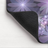 Bloembed van trendy glanzende abstracte fractal ku muismat (Hoek)