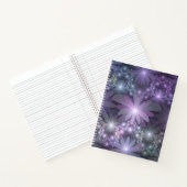 Bloembed van trendy glanzende abstracte fractal ku notitieboek (Binnen)