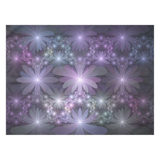 Bloembed van trendy glanzende abstracte fractal ku tafelkleed (Voorkant (Horizontaal))