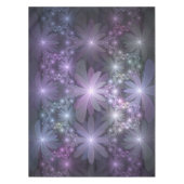 Bloembed van trendy glanzende abstracte fractal ku tafelkleed (Voorkant)