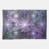 Bloembed van trendy glanzende abstracte fractal ku theedoek (Horizontaal)