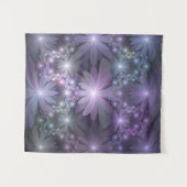 Bloembed van trendy glanzende abstracte fractal ku wandkleed (Voorkant (horizontaal))