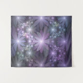 Bloembed van trendy glanzende abstracte fractal ku wandkleed (Voorkant (horizontaal))