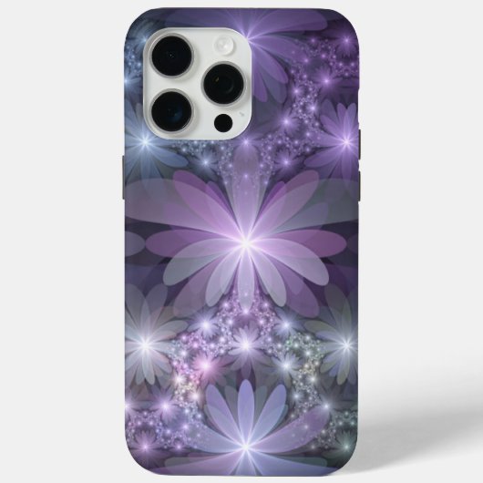 Bloembed van trendy glanzende abstracte fractaleku Case-Mate iPhone case (Achterkant)