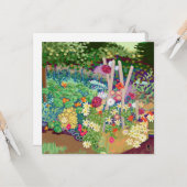 Bloembedden voor tuinbouwkunst kaart (Voorkant / Achterkant in situ)