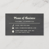  Bloembehang Blauwe Rozen en schoolbord Visitekaartje (Achterkant)