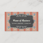  Bloembehang Blauwe Rozen en schoolbord Visitekaartje (Voorkant)